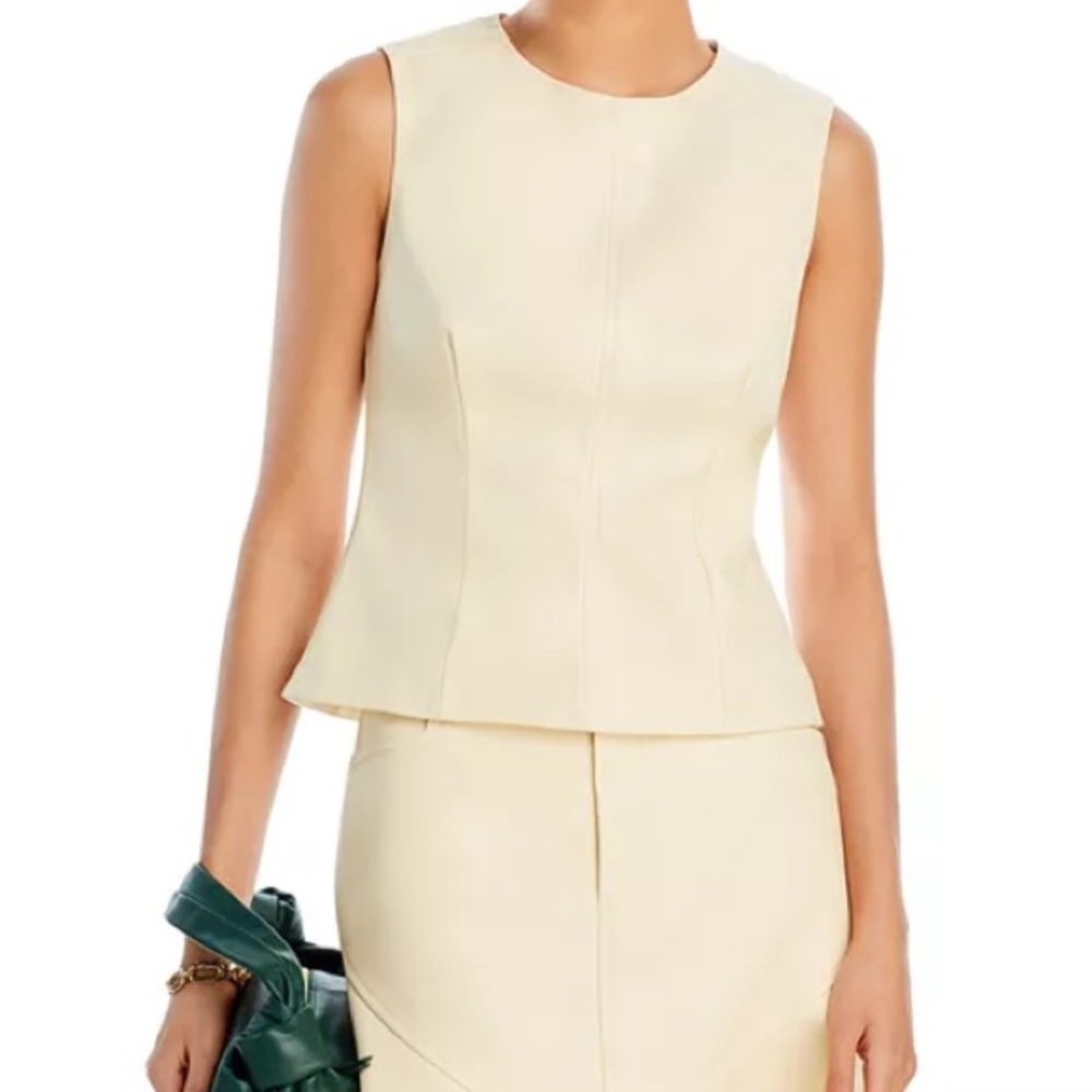 Proenza Schouler White Label Logan faux leather top NWT